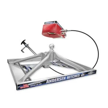 3221 Andersen Ultimate 5Th Wheel Connection (Gooseneck Ball Mount) -Aluminum, Lowered 4" For Flat-Bed Trucks (W-Funnel) 1