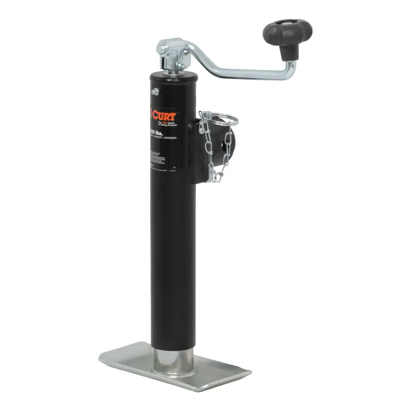 Curt 28320 Weld-On Pipe-Mount Swivel Trailer Jack, 2,000 Lbs., 10-3/4 Inches Vertical Travel 1