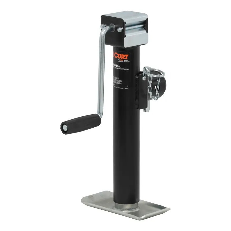 Curt 28354 Weld-On Pipe-Mount Swivel Trailer Jack, 5,000 Lbs., 10 Inches Vertical Travel 1