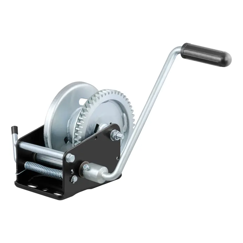 Curt 29429 Manual Hand Crank Boat Trailer Winch, 2,100 Lbs. Capacity 1