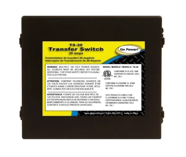 Ts-30: 30 Amp Transfer Switch #64403 1