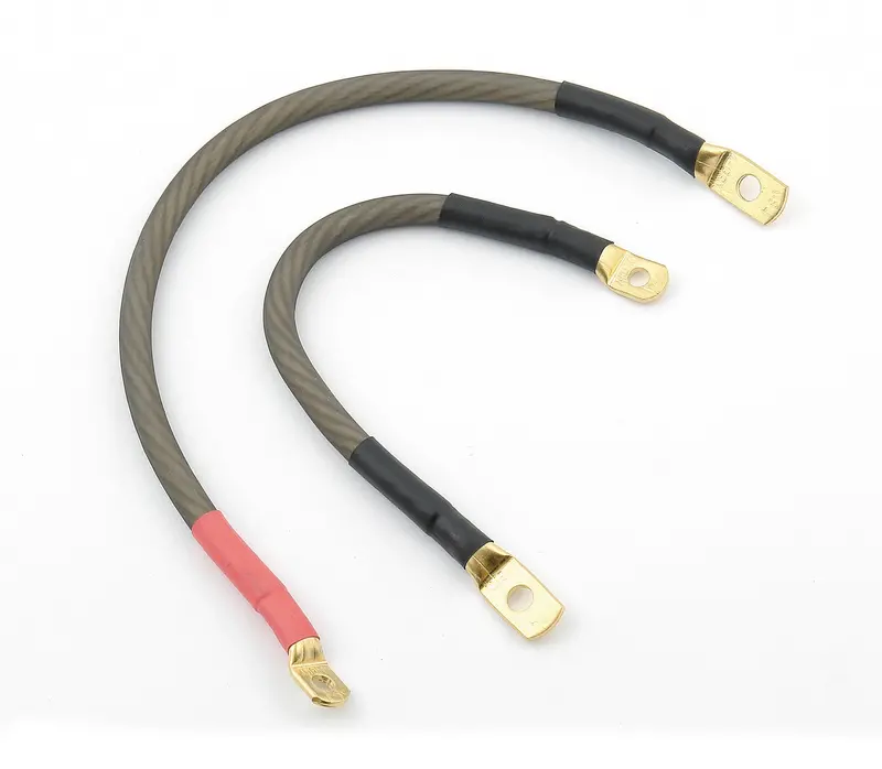 Accel 151409 Gold-Tipped 4-Gauge Motorcycle Battery Cable Pair – Dyna Glide Compatible 1